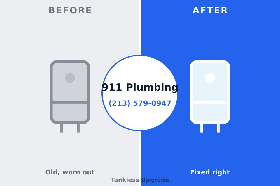 Before and after: plumbing company Swartz, LA